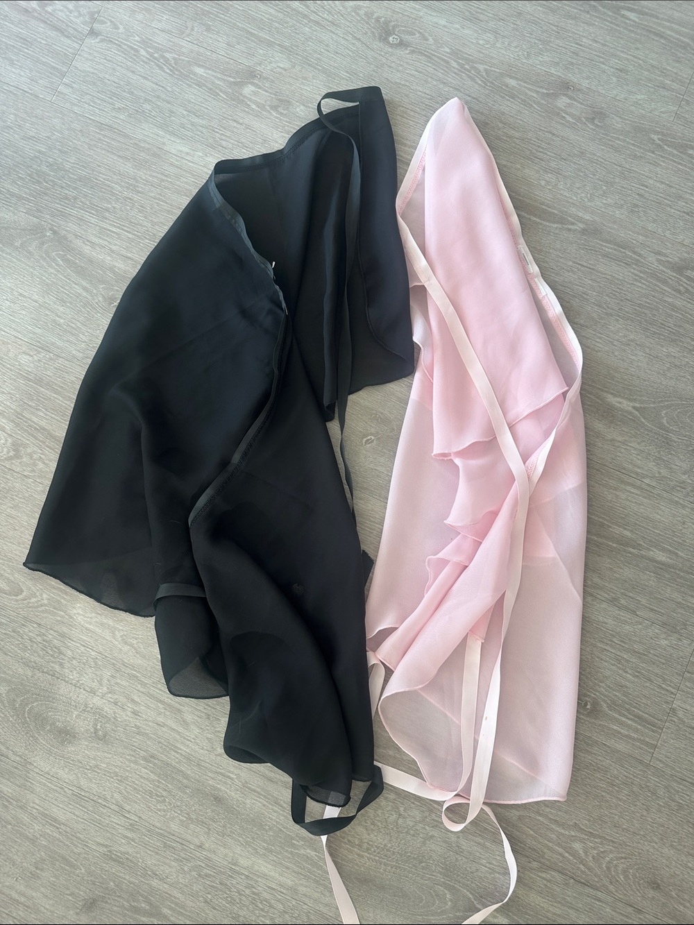 Ballet Chiffon High Low Wrap Skirts. Set of 2. Preowned.